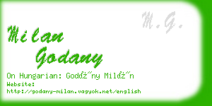 milan godany business card